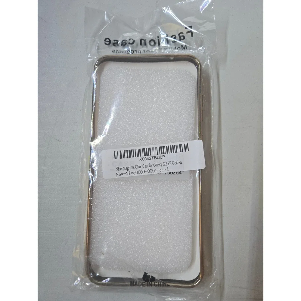 Niyo Magnetic Clear Case for Samsung Galaxy S23 FE Golden Frame